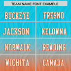 Custom Sky Blue Orange Gradient Fashion Outdoor Flag Football Jersey