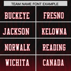 Custom Black Red Gradient Fashion Outdoor Flag Football Jersey
