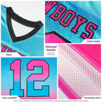 Custom Black Pink Gradient Fashion Outdoor Flag Football Jersey
