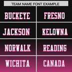 Custom Black Pink Gradient Fashion Personalized Authentic Football Jersey