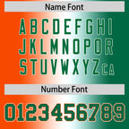 Custom Orange White-Kelly Green Personalized Gradient Fashion Authentic Football Jersey