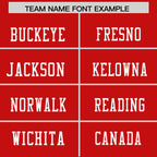 Custom Red White Personalized Shoulder Star Pattern Flag Football Jersey