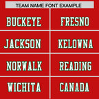 Custom Red Kelly Green Personalized Shoulder Star Pattern Flag Football Jersey
