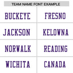 Custom White Purple Personalized Classic Authentic Football Jersey
