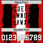 Custom Red Black and White Graffiti Pattern Flag Football Jerseys