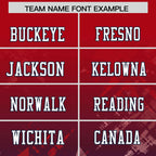 Custom Red Navy Personalized Star Gradient Flag Football Jersey