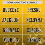Custom Yellow Black Personalized Star Gradient Flag Football Jersey