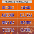Custom Orange Purple Personalized Star Gradient Flag Football Jersey