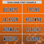 Custom Orange Navy Personalized Star Gradient Flag Football Jersey