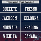 Custom Navy Red Personalized Star Gradient Flag Football Jersey