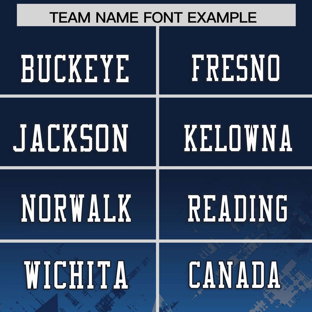 Custom Navy Light Blue Personalized Star Gradient Flag Football Jersey
