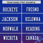 Custom Royal Red Personalized Star Gradient Flag Football Jersey