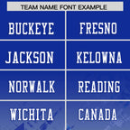 Custom Royal Royal Personalized Star Gradient Flag Football Jersey