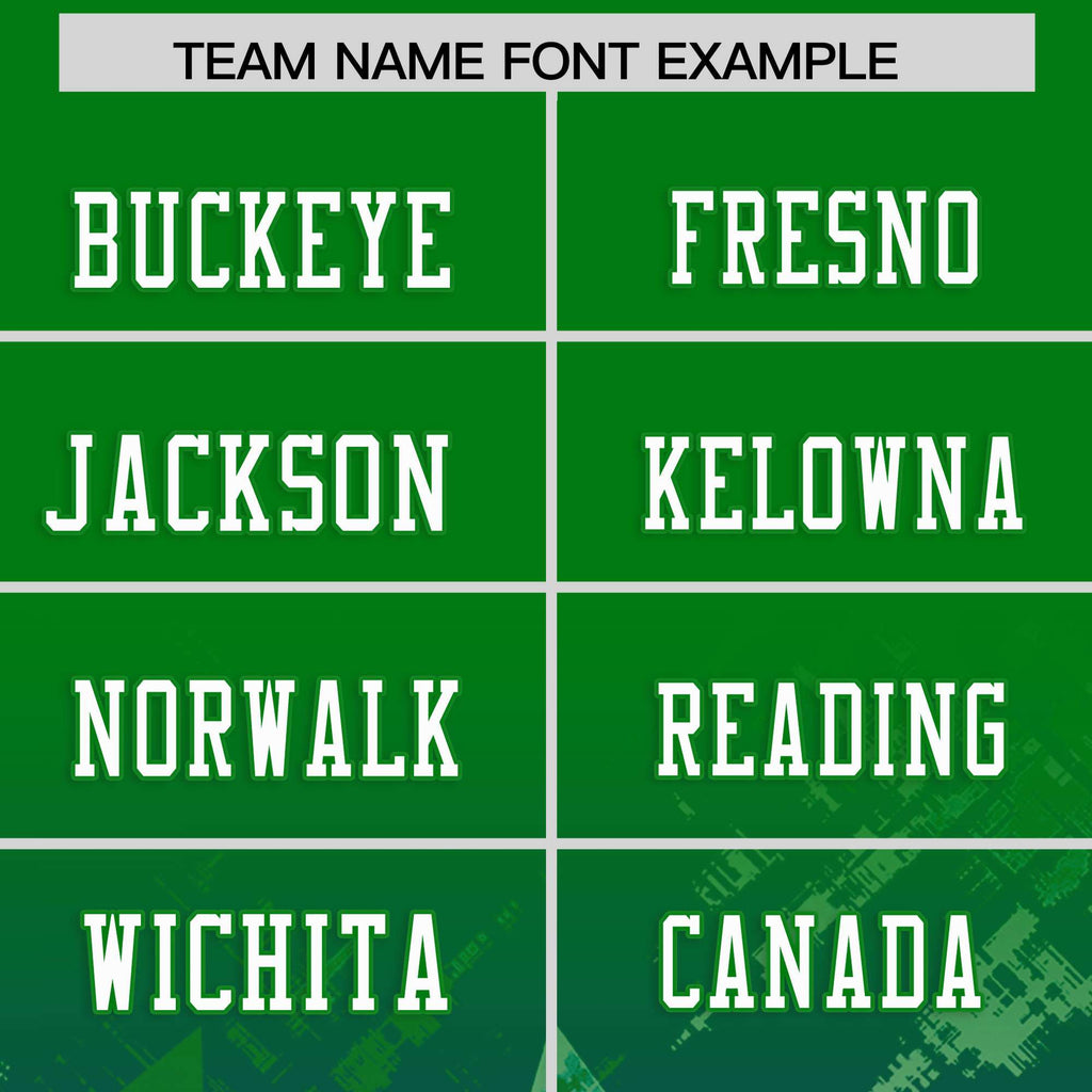 Custom Kelly Green Royal Personalized Star Gradient Flag Football Jersey