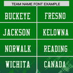 Custom Kelly Green Purple Personalized Star Gradient Flag Football Jersey