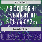 Custom Kelly Green Purple Personalized Star Gradient Flag Football Jersey