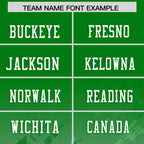 Custom Kelly Green Kelly Green Personalized Star Gradient Flag Football Jersey