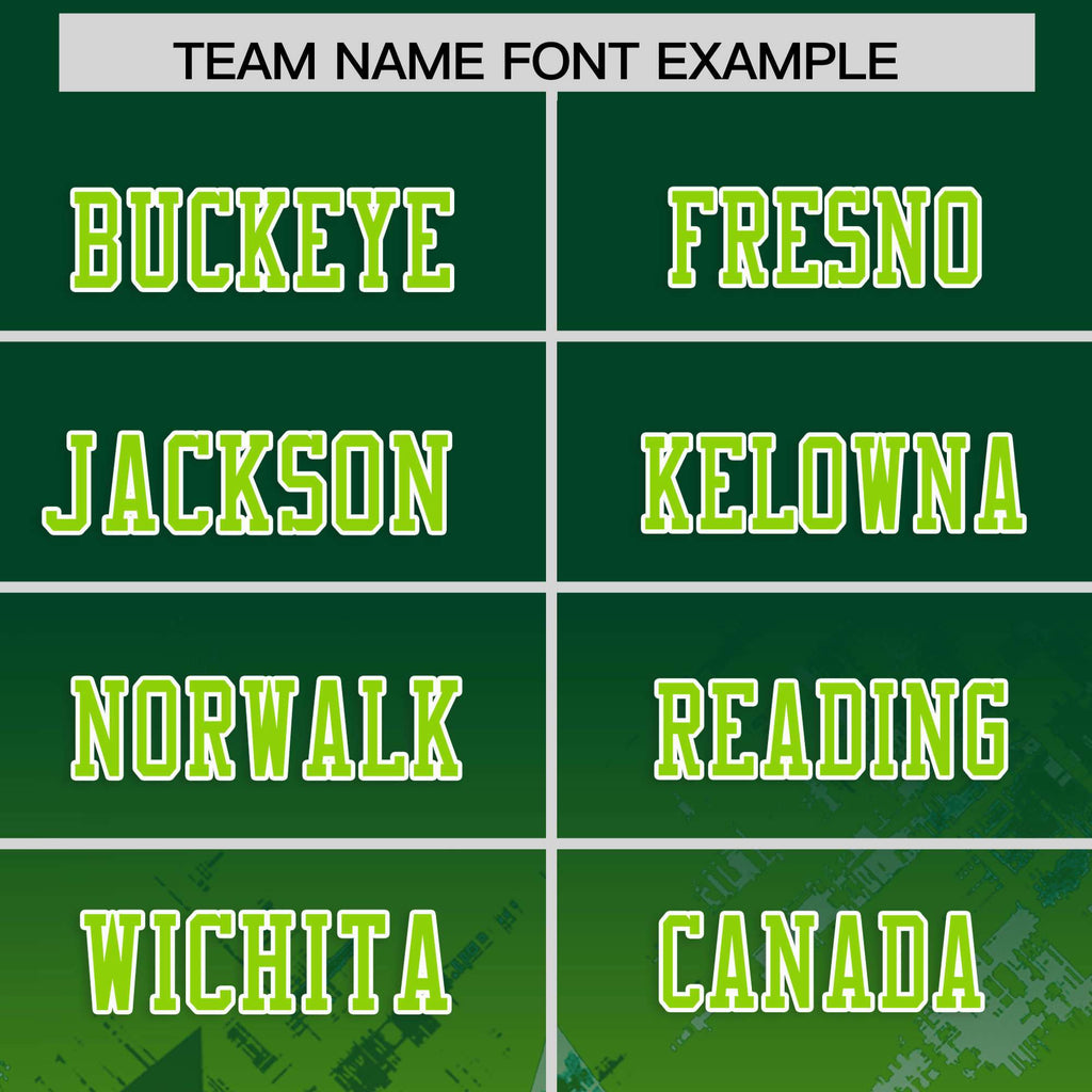 Custom Green Neon Green Personalized Star Gradient Flag Football Jersey