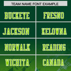 Custom Green Neon Green Personalized Star Gradient Flag Football Jersey