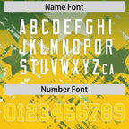 Custom Green Gold Personalized Star Gradient Flag Football Jersey