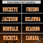 Custom Black Orange Personalized Star Gradient Flag Football Jersey