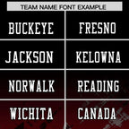 Custom Black Red Personalized Star Gradient Flag Football Jersey