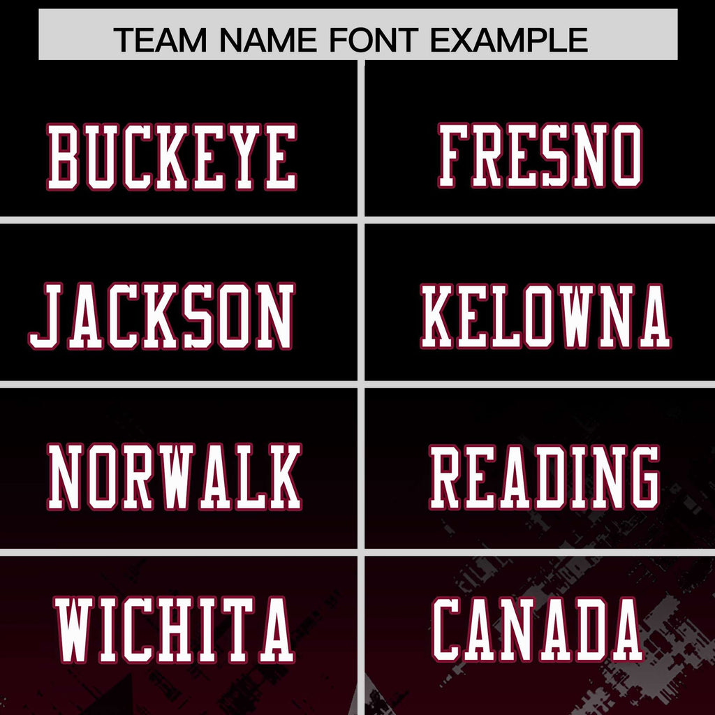 Custom Black Cardinal Personalized Star Gradient Flag Football Jersey