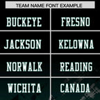 Custom Black Midnight Green Personalized Star Gradient Flag Football Jersey