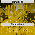Custom Black Old Gold Personalized Star Gradient Flag Football Jersey
