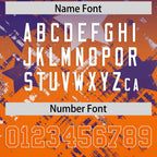Custom Purple Orange Personalized Star Gradient Flag Football Jersey