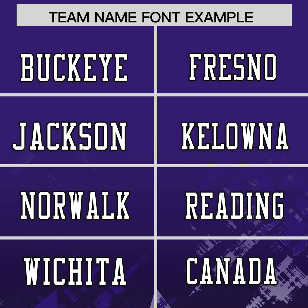 Custom Purple Black Personalized Star Gradient Flag Football Jersey