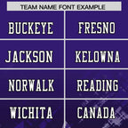 Custom Purple Black Personalized Star Gradient Flag Football Jersey
