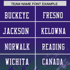 Custom Purple Kelly Green Personalized Star Gradient Flag Football Jersey