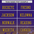 Custom Purple Old Gold Personalized Star Gradient Flag Football Jersey