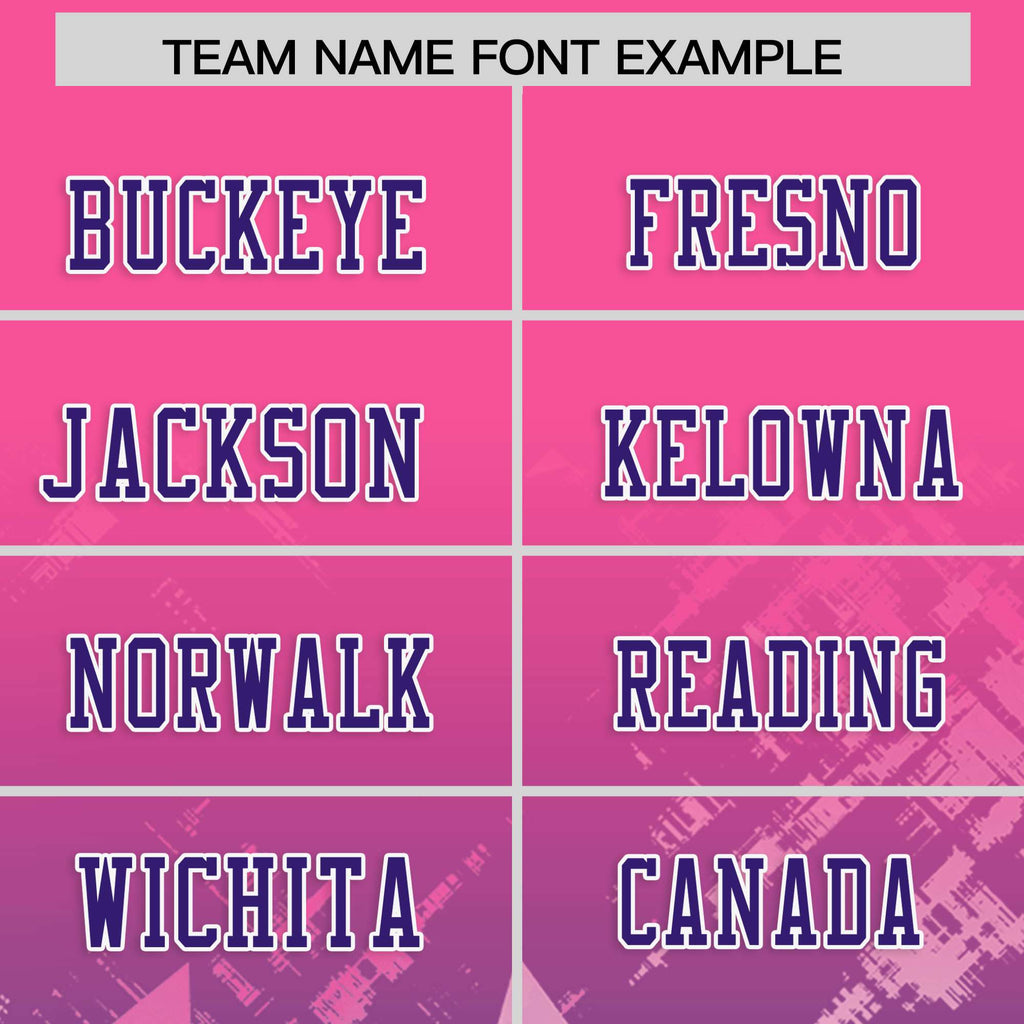 Custom Pink Purple Personalized Star Gradient Flag Football Jersey