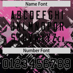 Custom Pink Black Personalized Star Gradient Flag Football Jersey