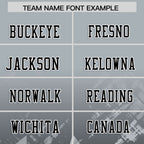 Custom Grey Black Personalized Star Gradient Flag Football Jersey