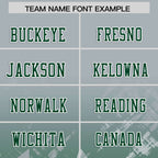 Custom Grey Green Personalized Star Gradient Flag Football Jersey