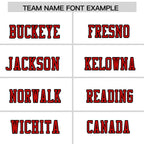 Custom White Red Personalized Shoulder Cut Two-Tone Flag Football Jersey