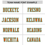 Custom White Bright Green Personalized Shoulder Cut Two-Tone Flag Football Jersey