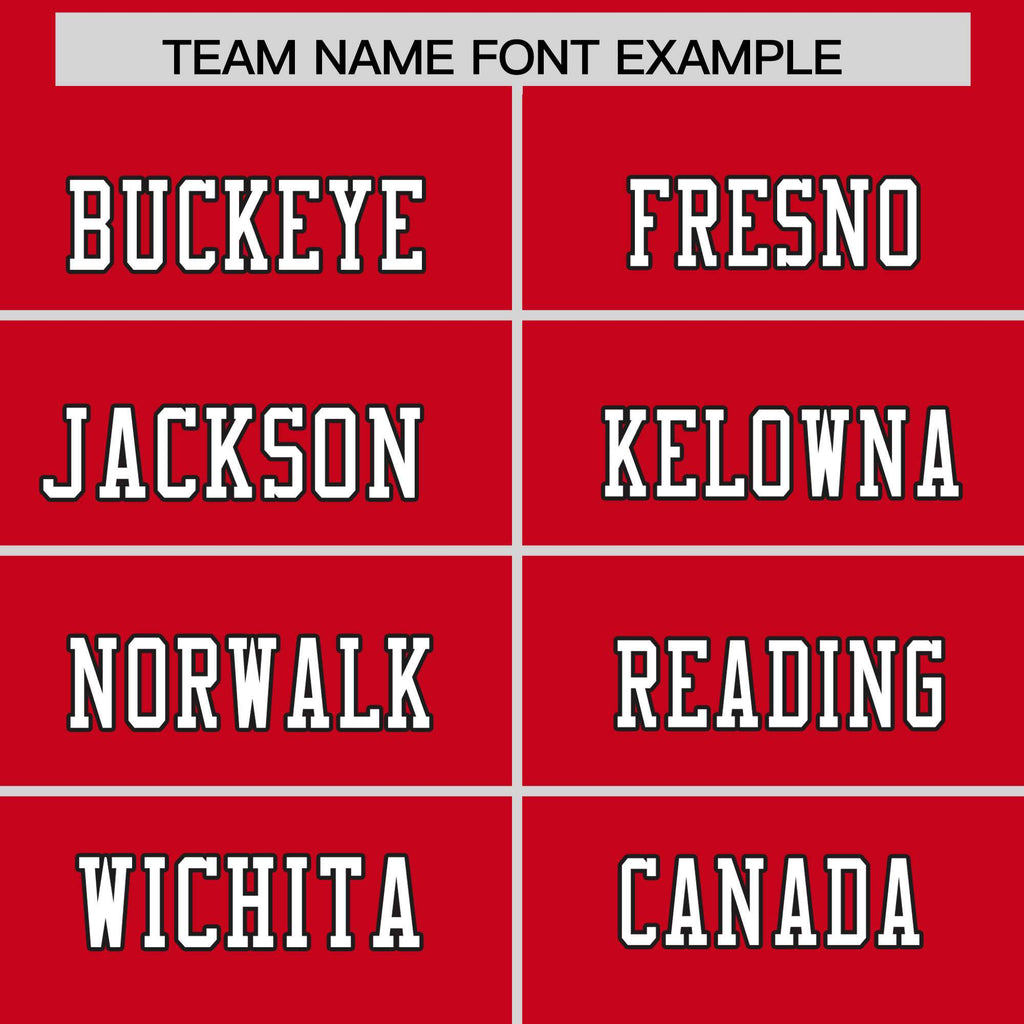 Custom Red White Personalized Shoulder Cut Two-Tone Flag Football Jersey