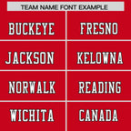 Custom Red White Personalized Shoulder Cut Two-Tone Flag Football Jersey