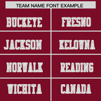 Custom Cardinal Gray Personalized Shoulder Cut Two-Tone Flag Football Jersey