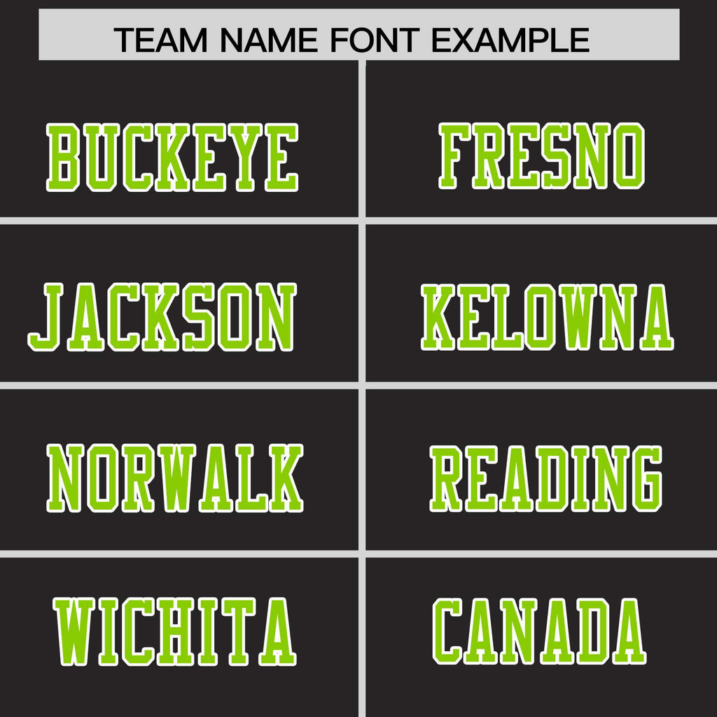 Custom Black Neon Green Personalized Shoulder Cut Two-Tone Flag Football Jersey