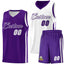 Custom Purple White Double Side Sets Men Basketball Jersey