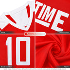 Custom Red White Reversible Double Side Tops Basketball Jersey