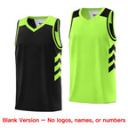 Custom Black Neon Green Reversible Double Side Tops Basketball Jersey