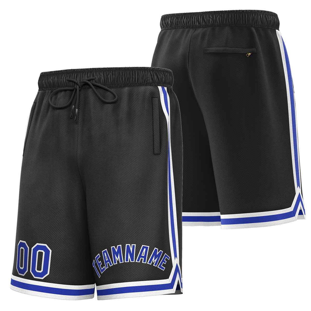Custom Black Royal-White Sport Basketball Shorts Main image