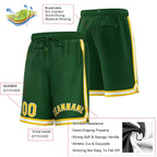Custom Green Yellow-White Sport Basketball Shorts