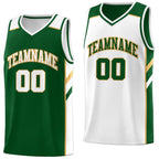 Custom Green White Double Side Tops Basketball Jersey
